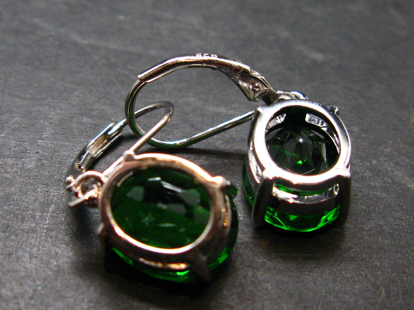 Helenite Gaia Stone Gem Sterling Silver Earrings From Washington - 7.0 Carats