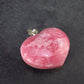 Rhodochrosite Heart Silver Pendant from Alma Colorado - 1.2" - 12.1 Grams