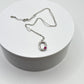 Ruby Silver Oval Necklace | Minimalist July Birthstone Pendant | Sterling Silver Chain