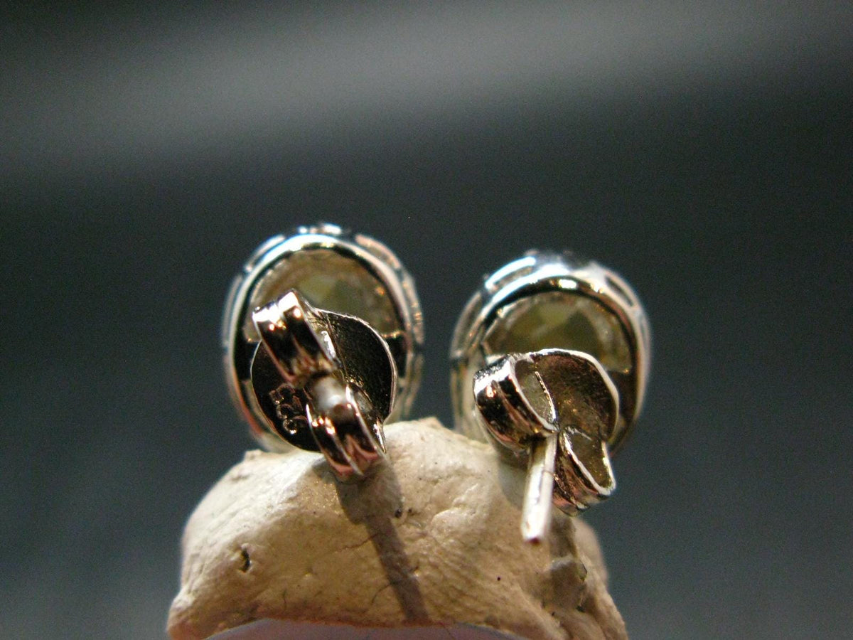 Stone of Success!! Natural Faceted Golden Yellow Citrine Sterling Silver Stud Earrings - 2.90 Grams