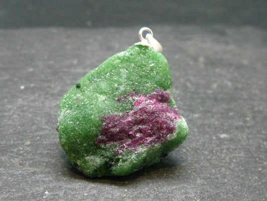 Ruby In Zoisite Silver Pendant from India - 1.3" - 10.35 Grams