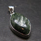 Nice Polished Seraphinite Clinochlore Stalactite Silver Plated Pendant From Russia - 1.5" - 6.11 Grams
