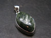 Nice Polished Seraphinite Clinochlore Stalactite Silver Plated Pendant From Russia - 1.5" - 6.11 Grams