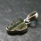 Moldavite Tektite Silver Pendant from Czech Republic - 0.8" - 1.14 Grams
