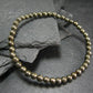 Pyrite Genuine Bracelet ~ 7 Inches ~ 4mm Round Beads