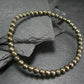 Pyrite Genuine Bracelet ~ 7 Inches ~ 4mm Round Beads