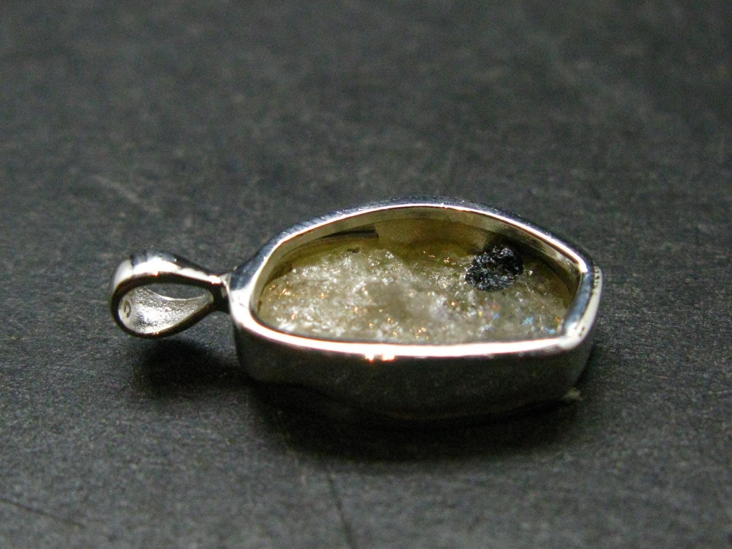 Rhodizite Rhodozite Crystal Silver Pendant from Madagascar - 0.8" - 1.58 Grams