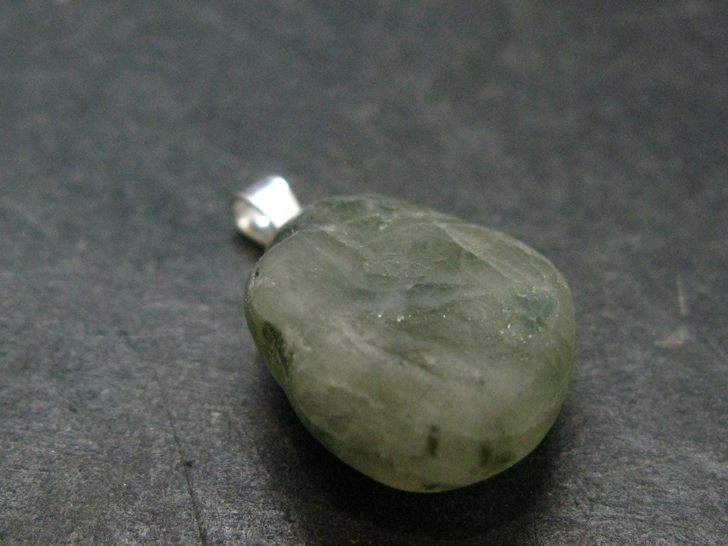 Phenakite Phenacite Tumbled Silver Pendant From Russia - 1.0" - 4.0 Grams