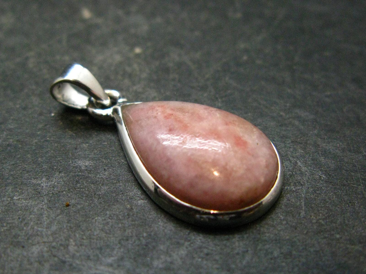 Pink Petalite Silver Pendant from Canada - 1.1" - 2.46 Grams