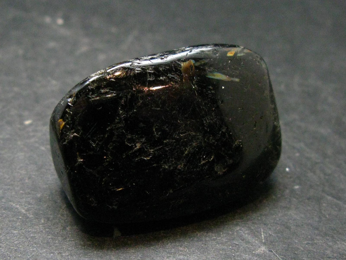 Rare Nuumite Nuummite Tumbled Stone From Greenland - 27.59 Grams - 1.3"