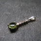 Moldavite Tektite Silver Pendant from Czech Republic - 1.0" - 1.49 Grams