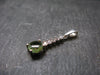 Moldavite Tektite Silver Pendant from Czech Republic - 1.0" - 1.49 Grams