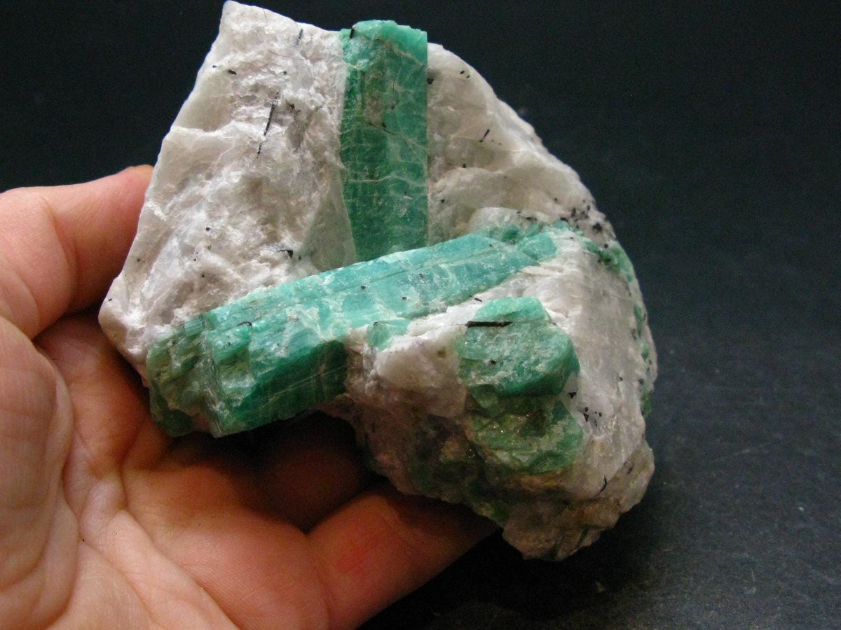 Emerald Beryl Cluster From China - 3.2"- 210.64 Grams