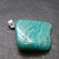 Rare Amazonite Silver Pendant From Russia - 1.1"