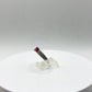 Ruby Solitaire Ring | Sterling Silver Pavé Band, Size 8