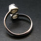 Very Rare White Cryolite 925 Silver Ring from Greenland - Size 7 - 2.34 Grams