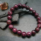 Red Tourmaline Genuine Bracelet ~ 7 Inches ~ 9mm Round Stones
