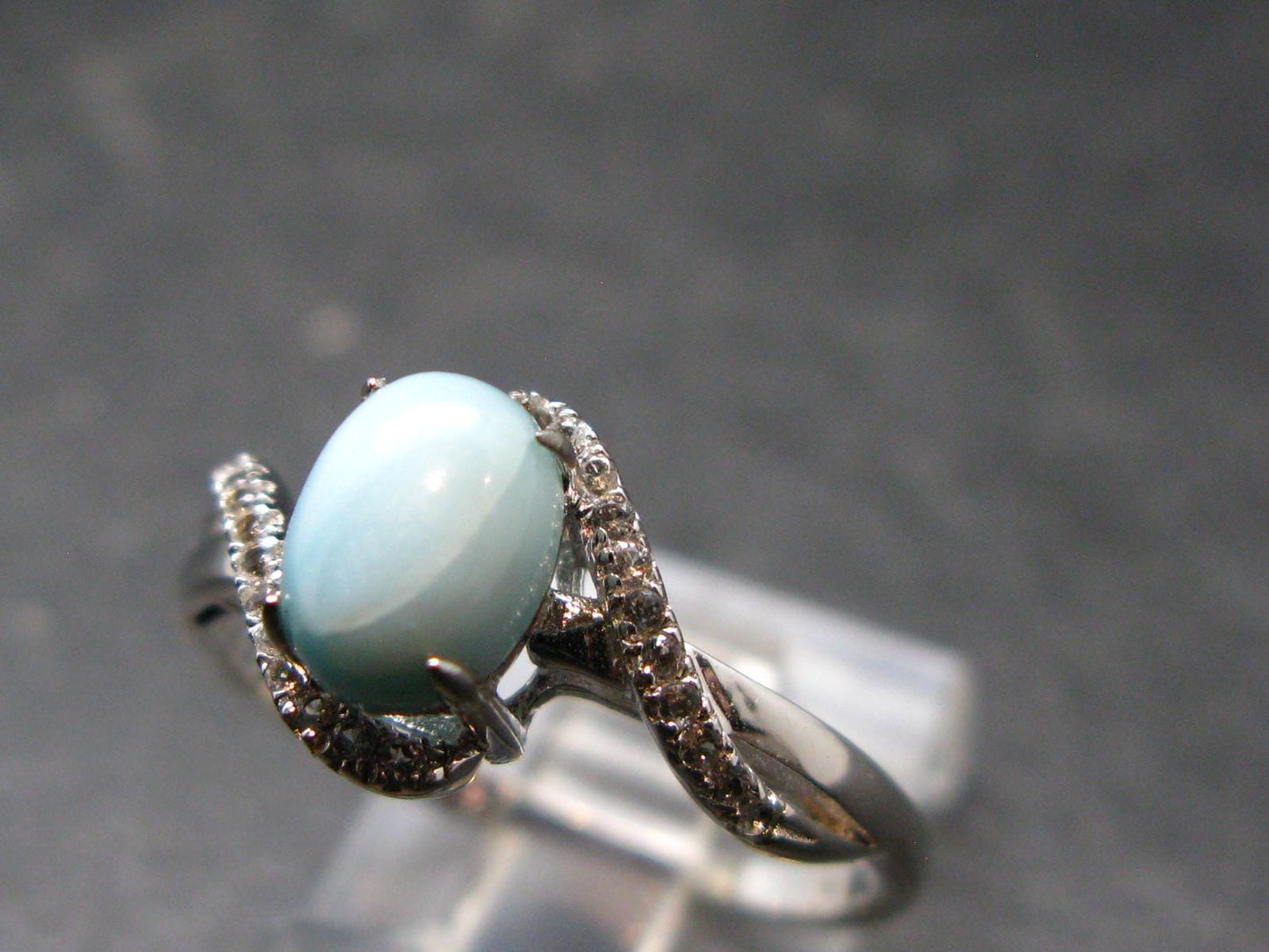 Larimar AAA Quality Sterling Silver Ring - Size 9.25 - 2.70 Grams