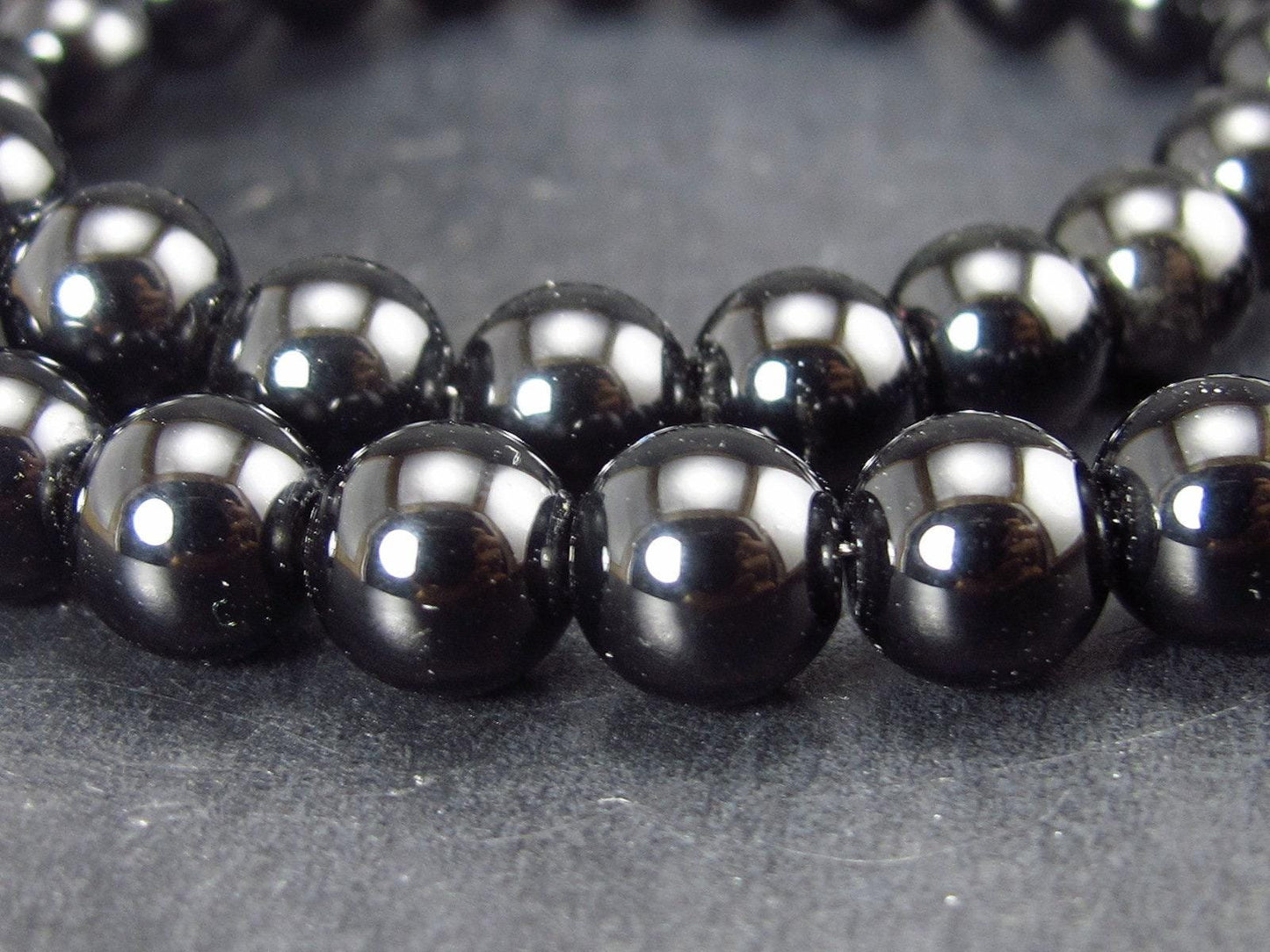 Tibetan Black Tektite Necklace From Tibet - 18"