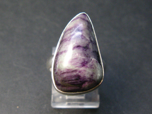 Very Rare Kammerrerite Chrome Clinochlore Silver Ring from Turkey - Size 6