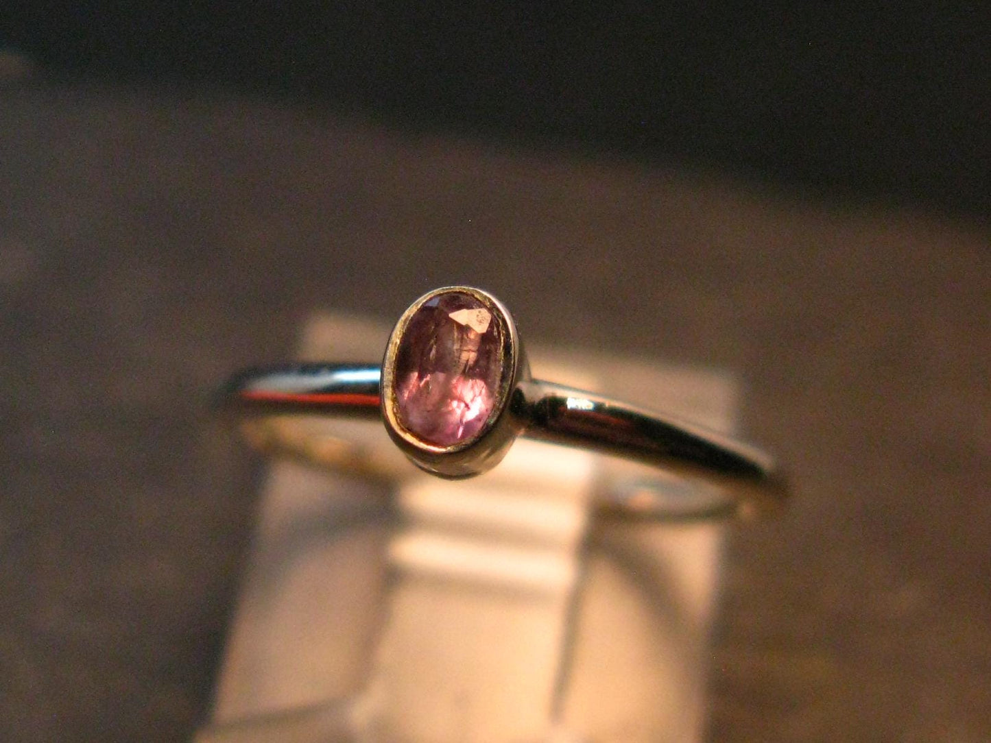 Genuine Alexandrite Gem Silver Ring From Russia - Size 4 - 1.32 Grams