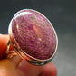 Rare Stichtite Silver Plated Ring from Australia - Size 7 - 5.75 Grams