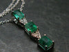 Emerald Silver Pendant W/Chain From Colombia - 2.50 Grams Total