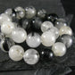 Tourmalinated Quartz w/ Black Tourmaline Genuine Bracelet ~ 7 Inches ~ 8mm Round Beads