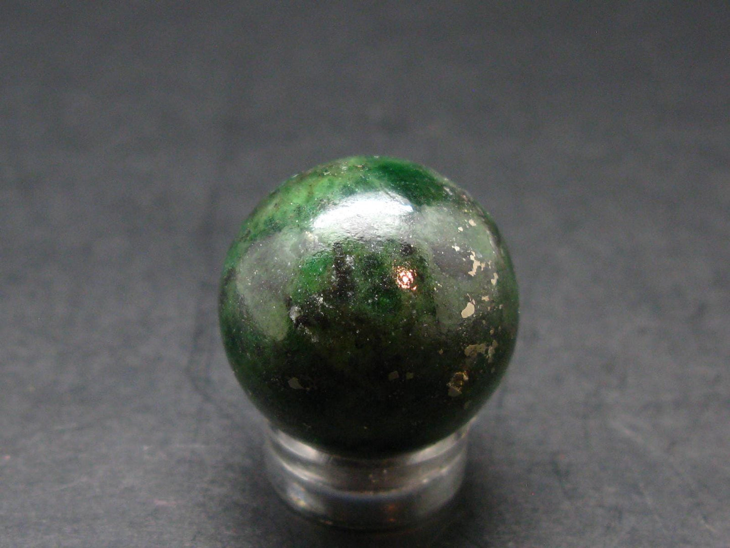 Gem Tsavorite Garnet Sphere Ball From Tanzania - 18.64 Grams - 0.8"