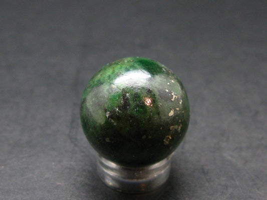 Gem Tsavorite Garnet Sphere Ball From Tanzania - 18.64 Grams - 0.8"