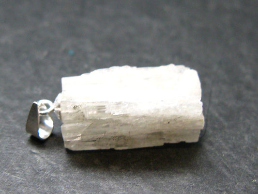 Rare Hambergite Crystal Silver Pendant From Afghanistan - 1.0" - 2.13 Grams