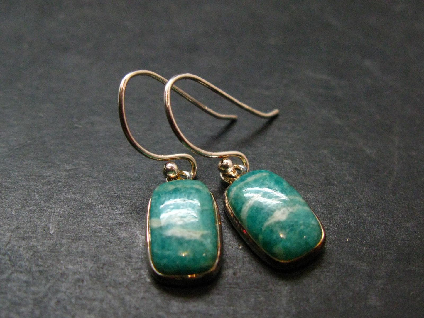 Amazonite Silver Earrings from Russia - 2.47 Grams