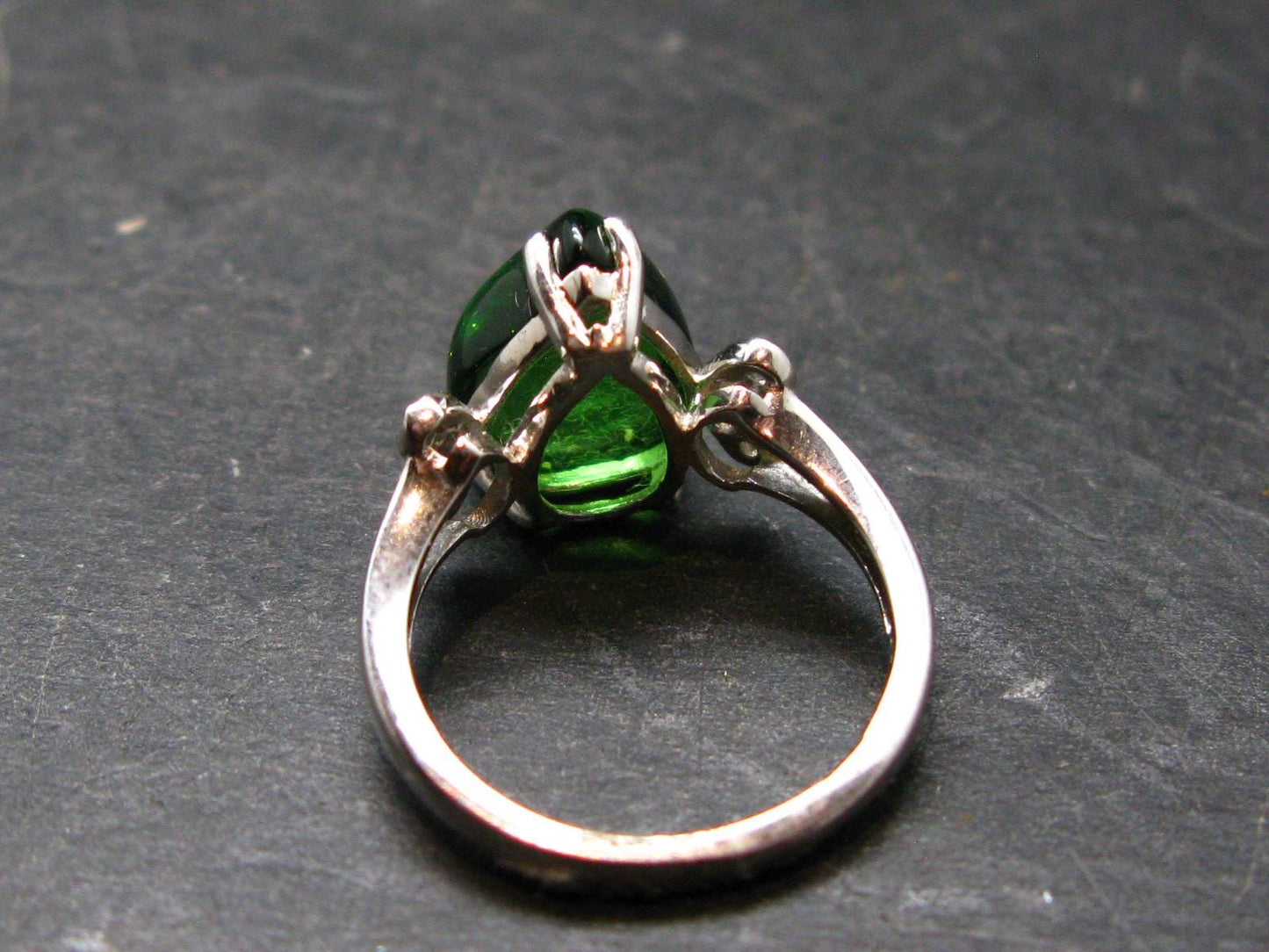 Helenite Gaia Stone Gem Sterling Silver Ring From Washington - Size 6 - 2.0 Carats