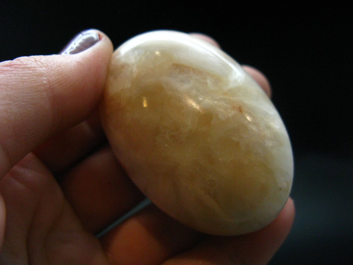 Unique Stilbite Tumbled Stone From India - 2.1"