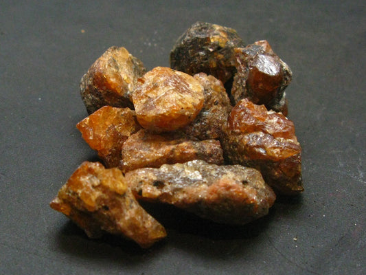 Lot of 10 Rare Spessartine Garnet Crystals From Tanzania - 61.90 Grams