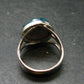 Emerald Green Dioptase Crystal Silver Ring from Congo - 5.44 Grams - Size 8