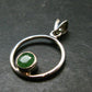 Tsavorite Faceted Green Garnet Sterling Silver Pendant From Tanzania - 2.78 Grams - 1.2"