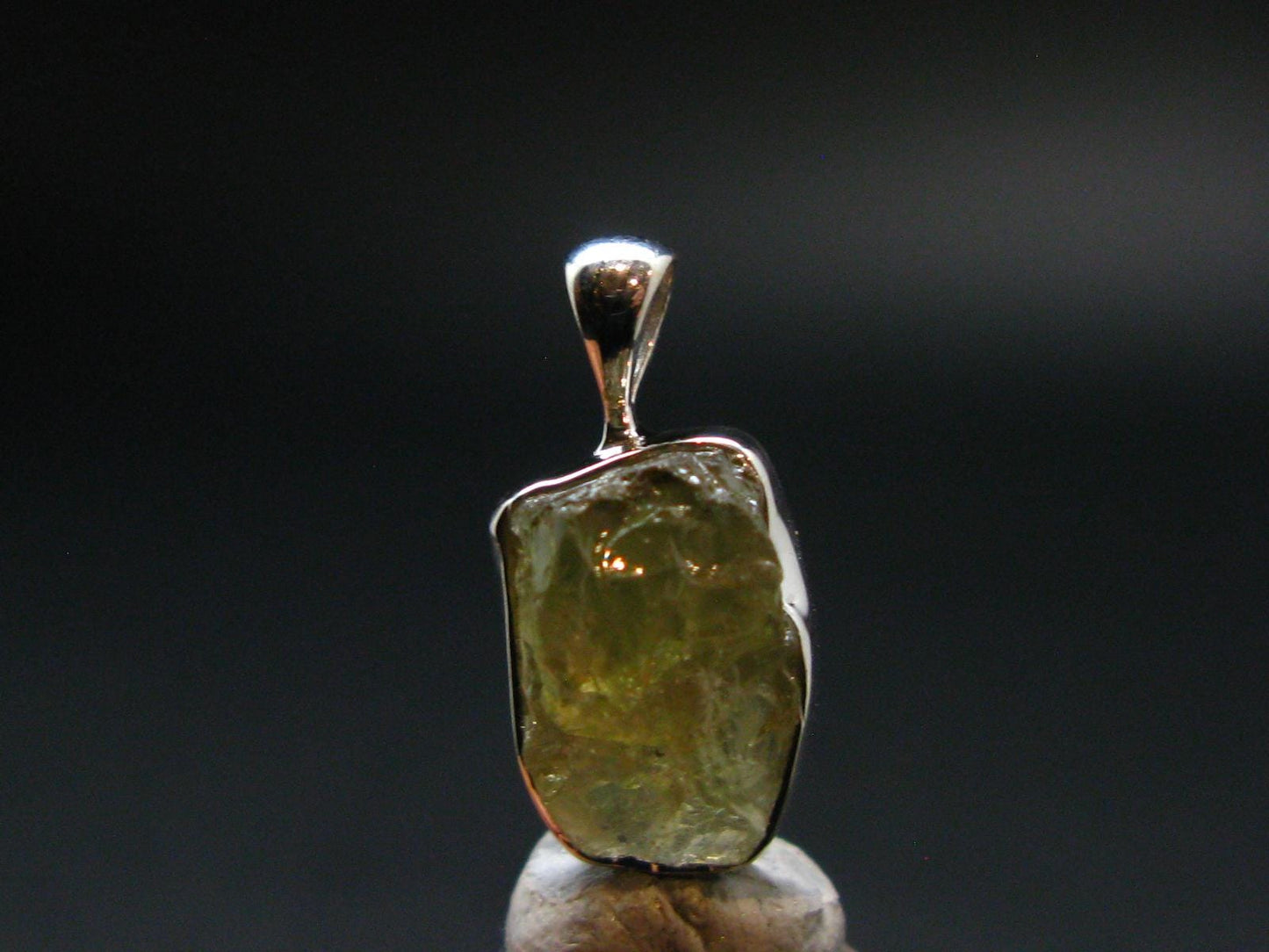 Chrysoberyl Crystal Silver Pendant From Brazil - 1.52 Grams