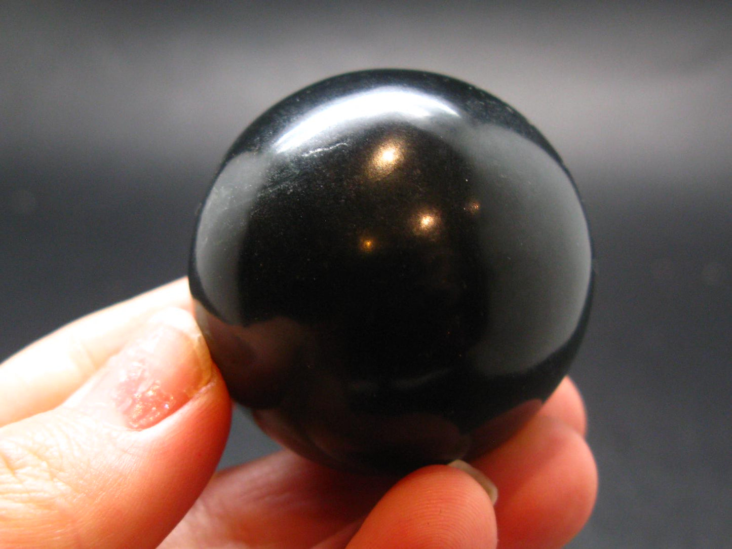 Black Jade Sphere Ball From Greenland - 1.6" - 93.37 Grams