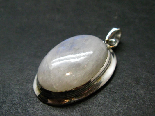 Natural Glow From Inside Moonstone 925 Silver Pendant - 1.7" - 11.07 Grams