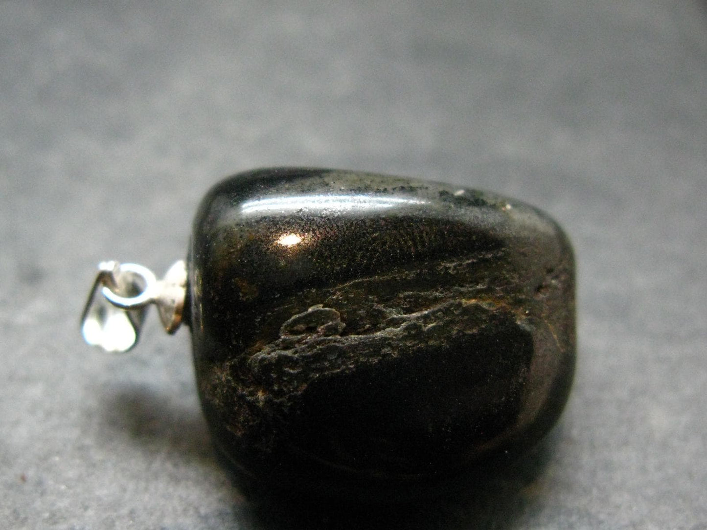 Rare ISUA Stone Silver Pendant From Greenland - 1.1" - 10.59 Grams