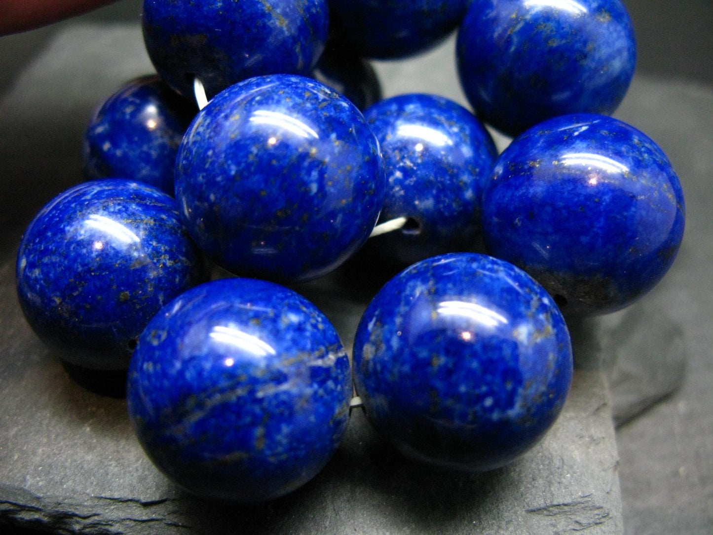 AAA Grade Lapis Lazuli Lazurite Genuine Bracelet ~ 7 Inches ~ 20mm Round Beads