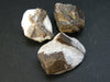 Fairy Cross!! Lot of 3 Dark Chocolate Staurolite Crystals from Russia