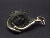 Shape!! Natural Gem Moldavite Tektite SS Pendant From Czech Republic - 6 Grams - 1.4"