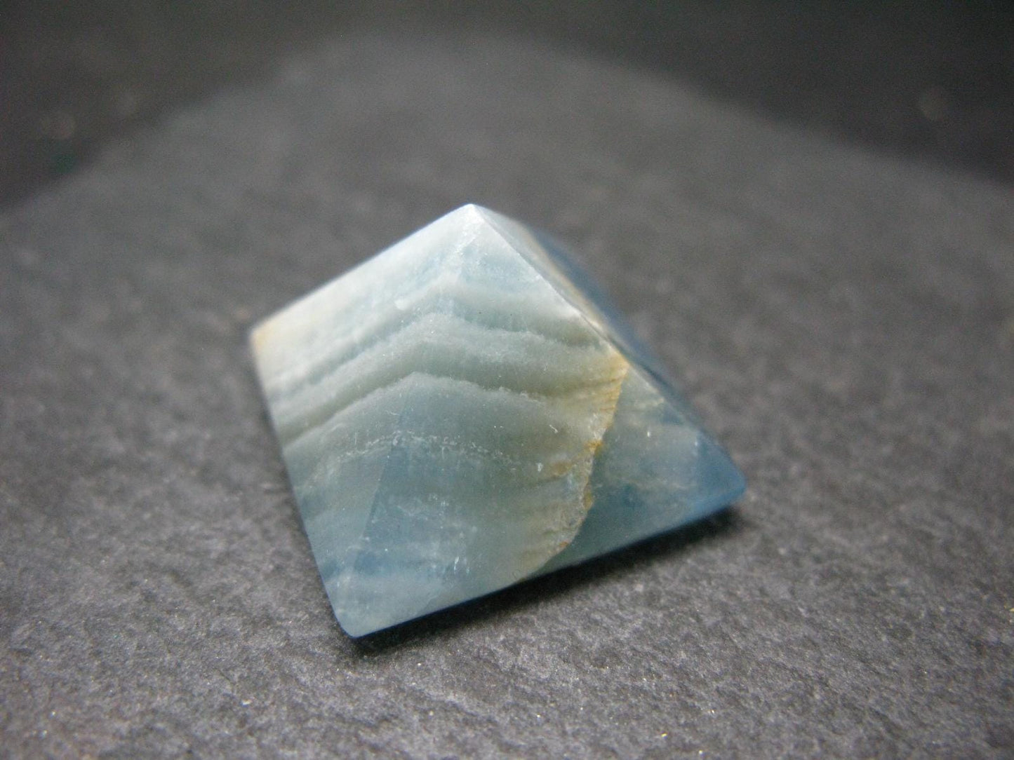 Lemurian Aquatine Blue Calcite Pyramid - 0.8" - 8.53 Grams