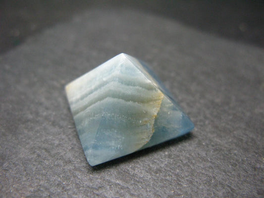 Lemurian Aquatine Blue Calcite Pyramid - 0.8" - 8.53 Grams