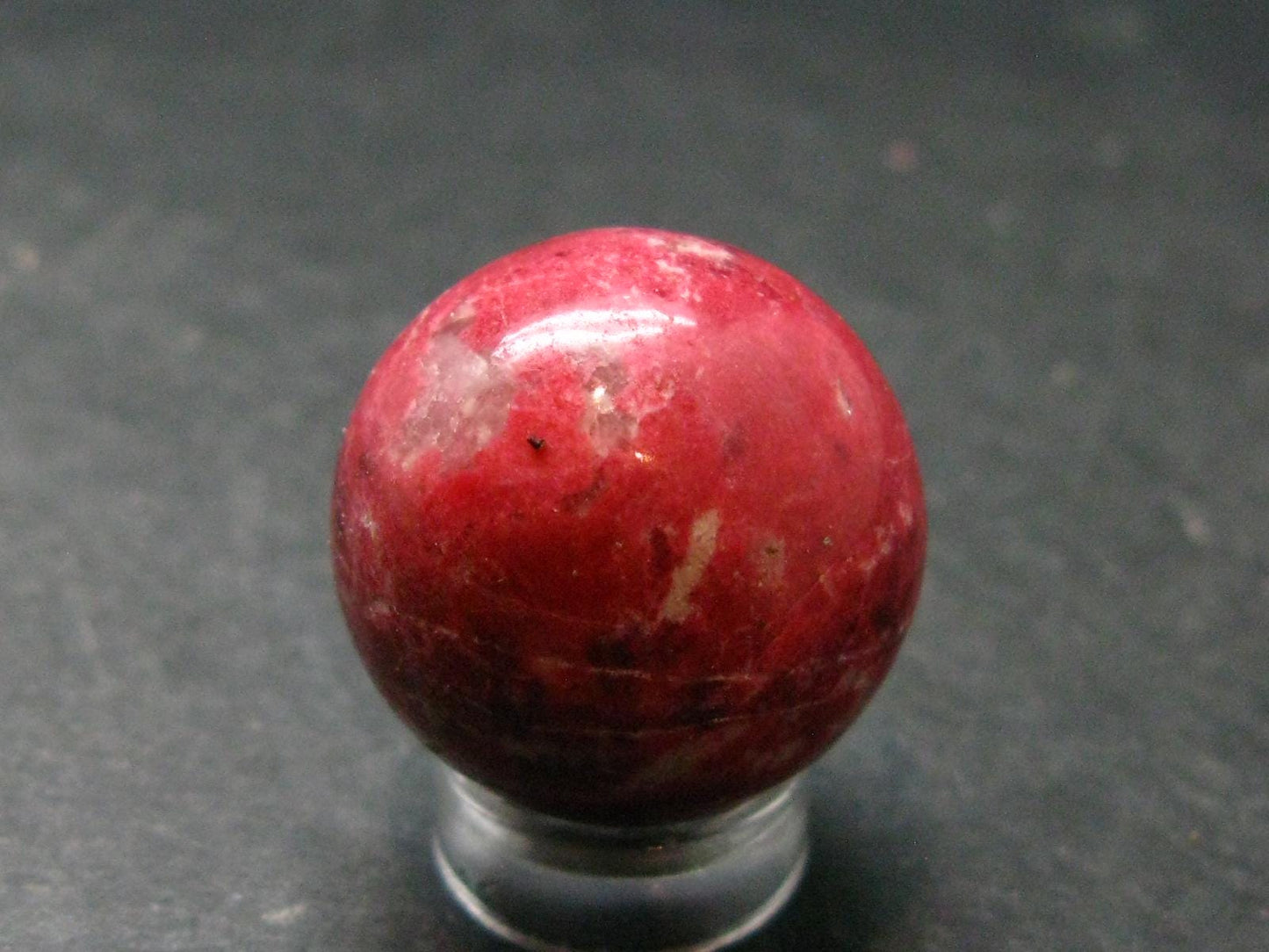 Rare Red Thulite Sphere Ball From Norway - 0.9" - 21.94 Grams