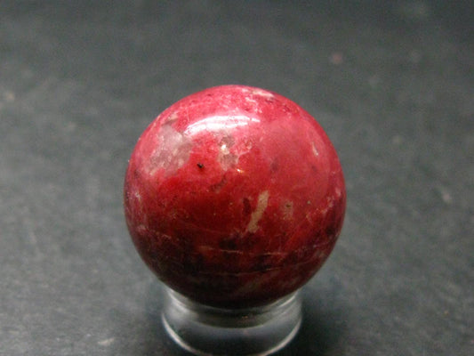 Rare Red Thulite Sphere Ball From Norway - 0.9" - 21.94 Grams