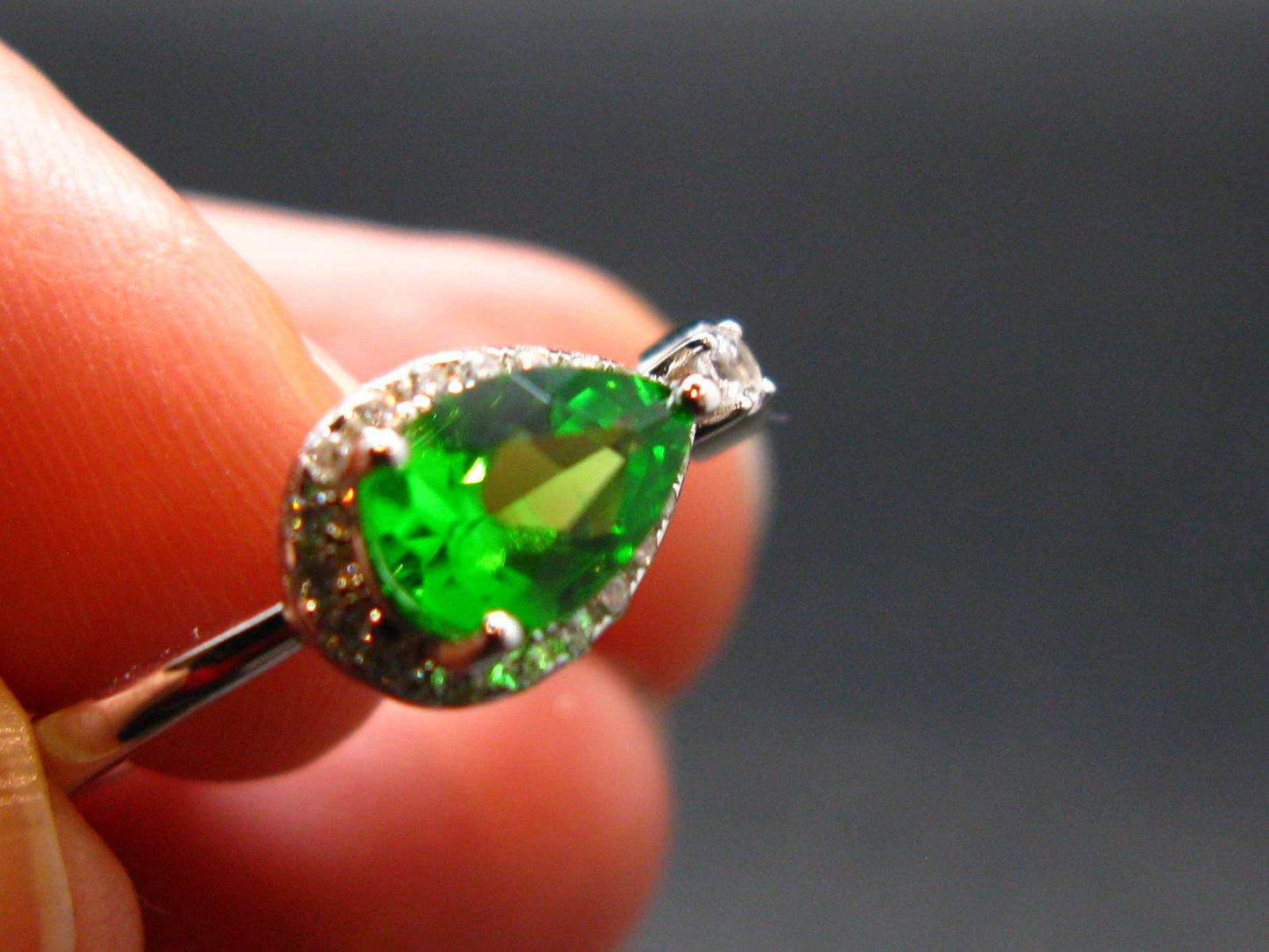 Helenite Gaia Stone Gem Sterling Silver Ring From Washington - Size 6 - 0.80 Carats