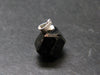 Sharp Black Melanite Andradite Garnet Silver Pendant From Mali - 0.8" - 3.77 Grams